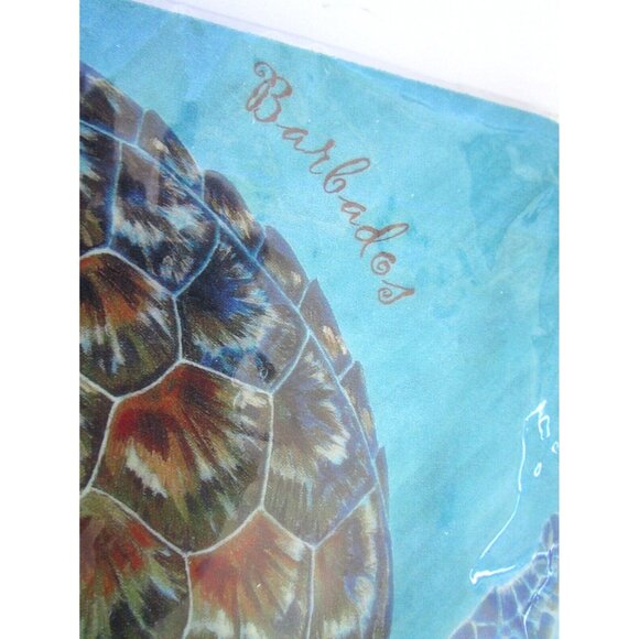 Sue Trew Mouse Pad 2008- Handpainted Turtle in Ocean -Barbados - Happy Hatchling - Picture 3 of 9